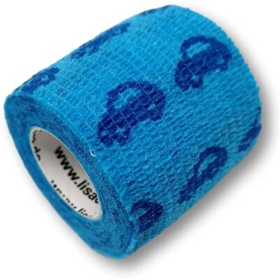 LisaCare - Benda coesiva 5cm Auto Blu 4 pz - Blu - Cerotto adesivo LisaCare - Benda coesiva 5cm Auto Blu 4 pz - Blu - Cerotto adesivo