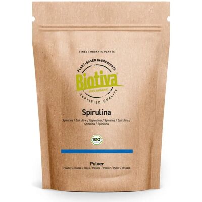 Biotiva - Spirulina - 500 g - Biologico - Integratore spirulina Biotiva - Spirulina - 500 g - Biologico - Integratore spirulina