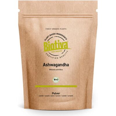 Biotiva Ashwagandha - Polvere Biologica - 1000g - Integratore di Erbe Biotiva Ashwagandha - Polvere Biologica - 1000g - Integratore di Erbe