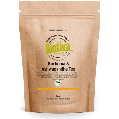 Biotiva - Curcuma Ashwagandha Tea - Biologico - 100 g - Tea Biotiva - Curcuma Ashwagandha Tea - Biologico - 100 g - Tea