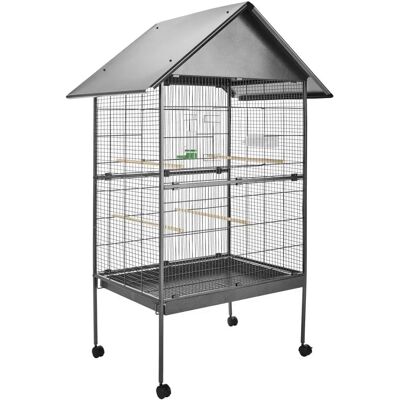 TecTake 402288 Cage à oiseaux - Aviary en acier anthracite - Publicité TecTake 402288 Cage à oiseaux - Aviary en acier anthracite - Publicité