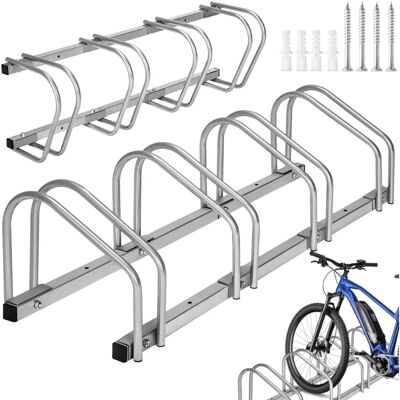 Tectake Fietsrek - 4, zilver - Fietsrek Tectake Fietsrek - 4, zilver - Fietsrek