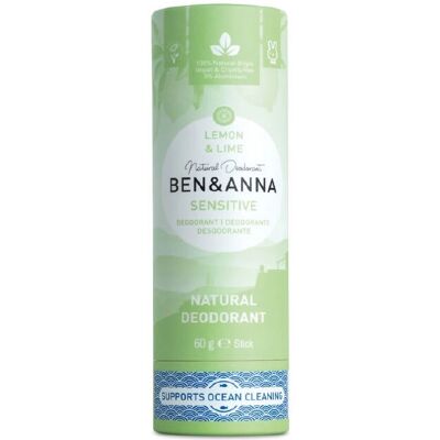Ben & Anna - Sensitive Lemon & Lime - 60 g - Déodorant en stick - Publicité Ben & Anna - Sensitive Lemon & Lime - 60 g - Déodorant en stick - Publicité