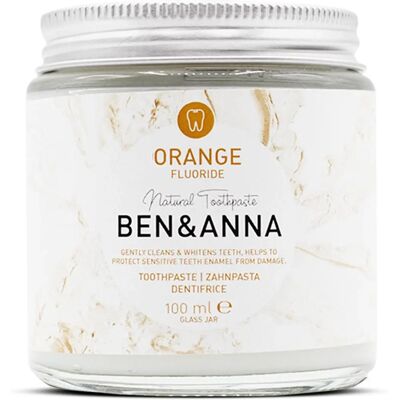 Ben & Anna Orange Fluoridzahnpasta - Empfindliche Zähne, Natürlich, 100ml Ben & Anna Orange Fluoridzahnpasta - Empfindliche Zähne, Natürlich, 100ml