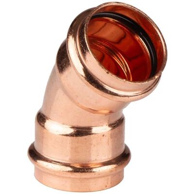 PIPETEC - Kupfer-Pressfitting 35 - 45° - V-M - Kupferfitting PIPETEC - Kupfer-Pressfitting 35 - 45° - V-M - Kupferfitting