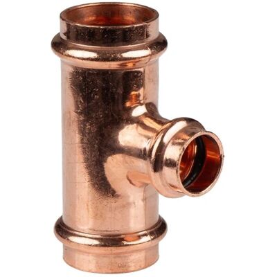 PIPETEC - Kupfer-Pressfitting T-Stück Mittelgang 28x18x28 - Rohrverbindung PIPETEC - Kupfer-Pressfitting T-Stück Mittelgang 28x18x28 - Rohrverbindung
