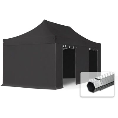 Toolport 3x6m PES 800 Pop Up Gazebo PROFESSIONELL Aluminium 40 mm - svart Toolport 3x6m PES 800 Pop Up Gazebo PROFESSIONELL Aluminium 40 mm - svart