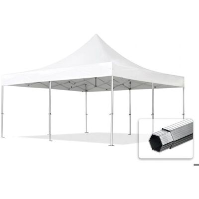 TOOLPORT 5x5m PVC 850 Pop Up Gazebo PROFESSIONAL Aluminium 50 mm - Vit - Gazebo TOOLPORT 5x5m PVC 850 Pop Up Gazebo PROFESSIONAL Aluminium 50 mm - Vit - Gazebo