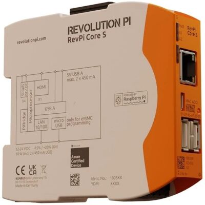 Kunbus - RevPi Core S - 8 GB - 24 V/DC - PLC-Modul Kunbus - RevPi Core S - 8 GB - 24 V/DC - PLC-Modul
