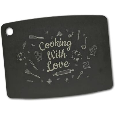 Czarna deska do krojenia Jade 30x23cm Kuchnia gourmet Gotowanie z miłością Czarna deska do krojenia Jade 30x23cm Kuchnia gourmet Gotowanie z miłością