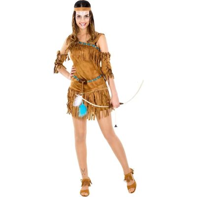 Dressforfun Damenkostüm Indianerin Cheyenne - Veloursleder-Optik, Ein- Schulter, Fransen, Braun Dressforfun Damenkostüm Indianerin Cheyenne - Veloursleder-Optik, Ein- Schulter, Fransen, Braun