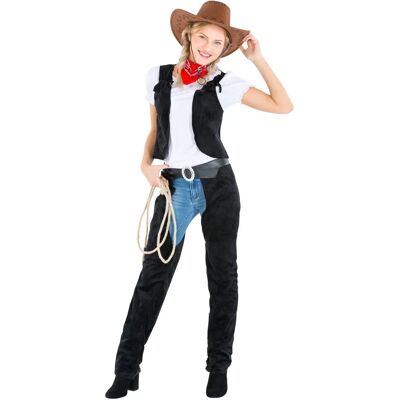 TecTake Schwarzes Cowgirl Kostüm - Western Look TecTake Schwarzes Cowgirl Kostüm - Western Look