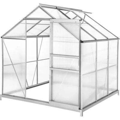 Skleník Tectake z hliníku - 190 x 185 x 195 cm - Průhledný Skleník Tectake z hliníku - 190 x 185 x 195 cm - Průhledný