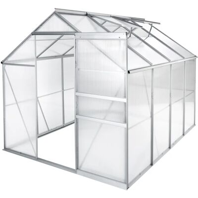 Tectake Aluminium-Gewächshaus - 250x185x195cm, Transparent, Aluminium Tectake Aluminium-Gewächshaus - 250x185x195cm, Transparent, Aluminium