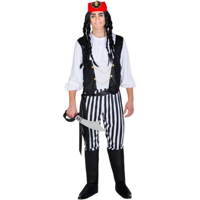 TecTake GmbH Pirate Captain Costume - XL Black TecTake GmbH Pirate Captain Costume - XL Black