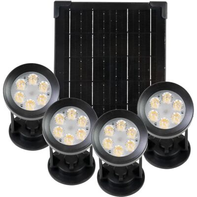ENOVALITE SO700100 - Solar Gartenstrahler - 4er Set, 3 Modi, 90 lm ENOVALITE SO700100 - Solar Gartenstrahler - 4er Set, 3 Modi, 90 lm
