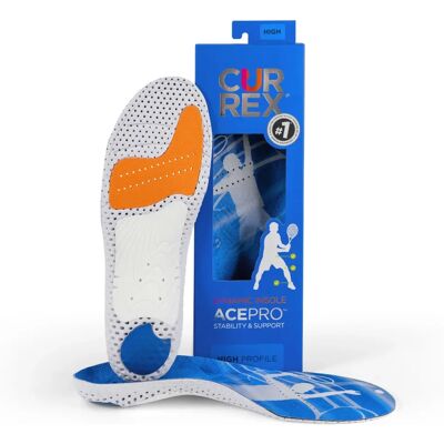 Currex AcePro High Insoles - Tennis, Stability, Comfort Currex AcePro High Insoles - Tennis, Stability, Comfort
