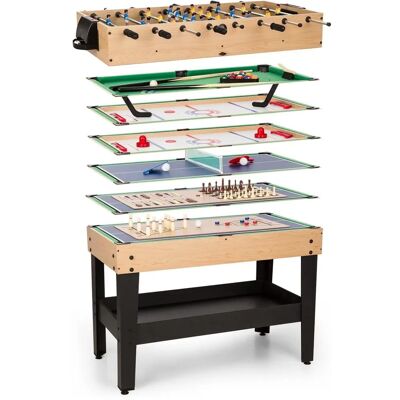 Table de jeux oneconcept Game-Star - 37 jeux, rangement, football stable - Publicité Table de jeux oneconcept Game-Star - 37 jeux, rangement, football stable - Publicité