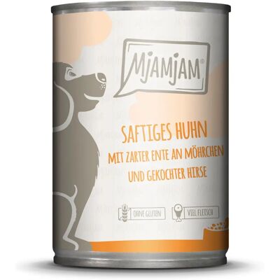 MjAMjAM Dog - Moist Food with Chicken, Duck, Carrot - 400g MjAMjAM Dog - Moist Food with Chicken, Duck, Carrot - 400g