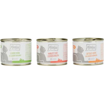 Mjamjam Katzenfutter - Sortimentspaket - Hoher Fleischgehalt - Ohne Getreide Mjamjam Katzenfutter - Sortimentspaket - Hoher Fleischgehalt - Ohne Getreide