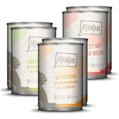 Nourriture humide pour chat MjAMjAM - Pack varié - 6x400g - Publicité Nourriture humide pour chat MjAMjAM - Pack varié - 6x400g - Publicité