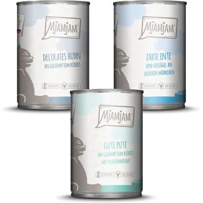 Becker MJAMJAM Mixpaket 6 x 400g Katzennassfutter - Wild & Geflügel Becker MJAMJAM Mixpaket 6 x 400g Katzennassfutter - Wild & Geflügel