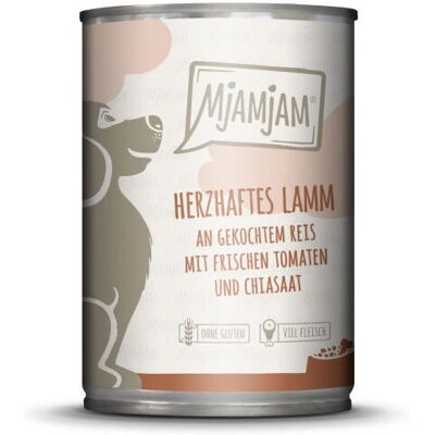 MjAMjAM Lamm-Reis-Tomate Nassfutter - Hundemahlzeit MjAMjAM Lamm-Reis-Tomate Nassfutter - Hundemahlzeit