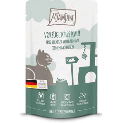 MjAMjAM 4260512870768 Natvoer voor katten - Hoog vleesgehalte, glutenvrij MjAMjAM 4260512870768 Natvoer voor katten - Hoog vleesgehalte, glutenvrij