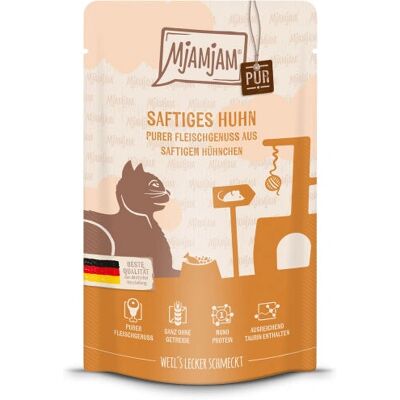 MjAMjAM - Nassfutter für Katzen - Hochwertig - Huhn - 12 x 125 g MjAMjAM - Nassfutter für Katzen - Hochwertig - Huhn - 12 x 125 g