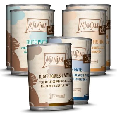 MjAMJAM Katzenfutter - Purer Fleischgenuss Mixpaket - 6x400g MjAMJAM Katzenfutter - Purer Fleischgenuss Mixpaket - 6x400g
