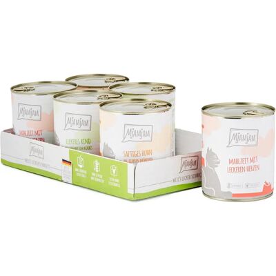 MJAMJAM Mixpaket I - Huhn, Rind & Herzen Katzenfutter MJAMJAM Mixpaket I - Huhn, Rind & Herzen Katzenfutter