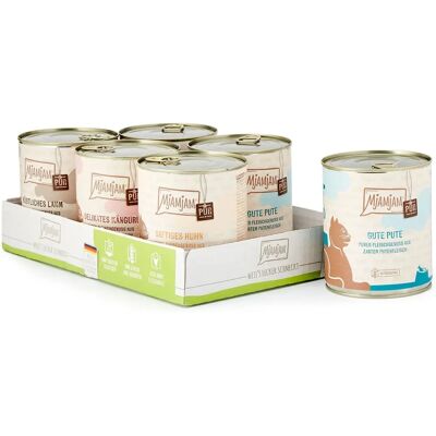 MjAMjAM Kat Mixpakket - Pure vleesgenot - 6 x 800g MjAMjAM Kat Mixpakket - Pure vleesgenot - 6 x 800g
