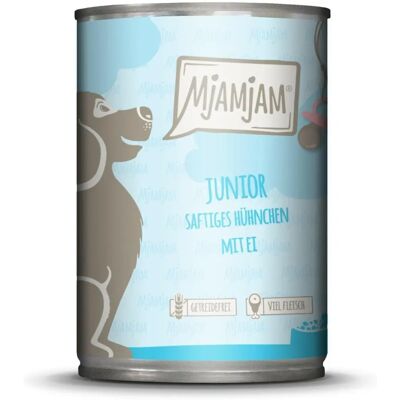 MjAMjAM Dog - Junior Saftiges Hühnchen mit Ei 6 x 400g MjAMjAM Dog - Junior Saftiges Hühnchen mit Ei 6 x 400g