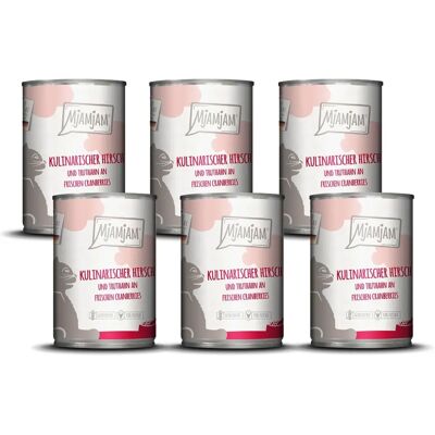 MjAMjAM Venison & Turkey Wet Cat Food - Grain-Free, 24x400g MjAMjAM Venison & Turkey Wet Cat Food - Grain-Free, 24x400g