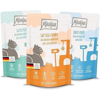 MjAMJAM Pack d’essai 4 - Katzenfutter mit Geflügel MjAMJAM Pack d’essai 4 - Katzenfutter mit Geflügel