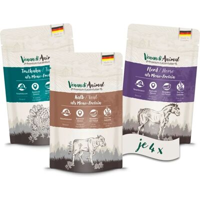 Venandi Animal - Vlees & Gevogelte Mix - Kattenvoer 12x125g Venandi Animal - Vlees & Gevogelte Mix - Kattenvoer 12x125g