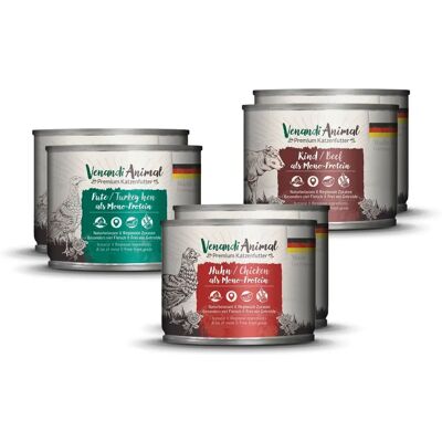 Becker-Schoell AG Venandi Animal 6x200g Mix-Paket Katzennassfutter Huhn/Pute/Rind - Karma dla kotów Becker-Schoell AG Venandi Animal 6x200g Mix-Paket Katzennassfutter Huhn/Pute/Rind - Karma dla kotów