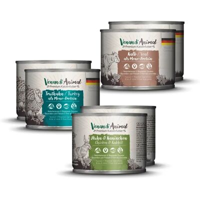 Venandi Modell - 3 Varianten - 600g - Katzenfutter Venandi Modell - 3 Varianten - 600g - Katzenfutter