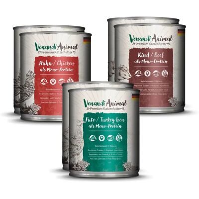 Venandi Animal Kyckling/Kalkun/Nötkött - Naturlig Kattsmat Venandi Animal Kyckling/Kalkun/Nötkött - Naturlig Kattsmat