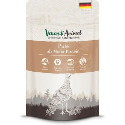 Venandi Dinde Nourriture pour Chat - Monoprotéine, Sans Céréales - 125g Venandi Dinde Nourriture pour Chat - Monoprotéine, Sans Céréales - 125g