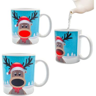 Mad Monkey Rentier Tasse mit Farbwechsel Magischer Kaffee Becher - Becher Mad Monkey Rentier Tasse mit Farbwechsel Magischer Kaffee Becher - Becher
