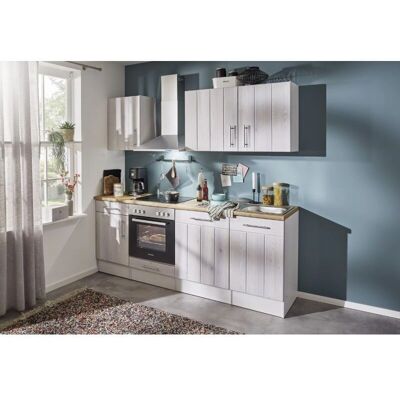 Set Cucina Respekta Ulm - 220cm, Bianco, Stile Landhaus Set Cucina Respekta Ulm - 220cm, Bianco, Stile Landhaus