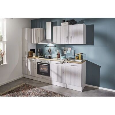Set cucina Respekta Ulm - 250cm Bianco & Rovere Selvatico Set cucina Respekta Ulm - 250cm Bianco & Rovere Selvatico