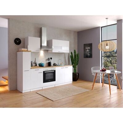 Respekta Ibiza Set Cucina - Moderno Bianco/Nocciola - Cucina Respekta Ibiza Set Cucina - Moderno Bianco/Nocciola - Cucina