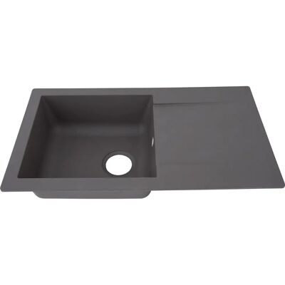 Lavafino RESPEKTA integrato - 78x44cm, Grigio, Composto minerale Lavafino RESPEKTA integrato - 78x44cm, Grigio, Composto minerale