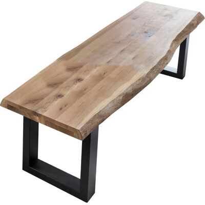 HOME AFFAIRE Tristan Sitzbank - Eiche, Beige & Schwarz - 240cm HOME AFFAIRE Tristan Sitzbank - Eiche, Beige & Schwarz - 240cm