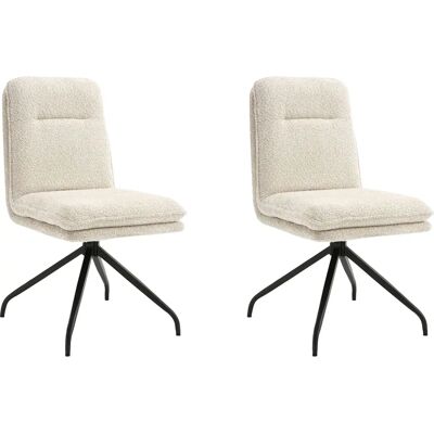 HOME AFFAIRE Taragona Stuhlset - Gepolsterte Bouclé & Metall HOME AFFAIRE Taragona Stuhlset - Gepolsterte Bouclé & Metall