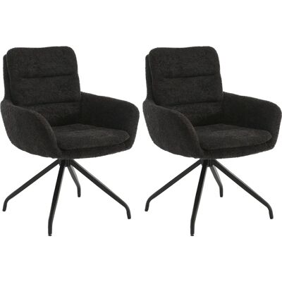 HOME AFFAIRE Taragona Esszimmerstuhl - 2er Set - Bouclé & Metall HOME AFFAIRE Taragona Esszimmerstuhl - 2er Set - Bouclé & Metall