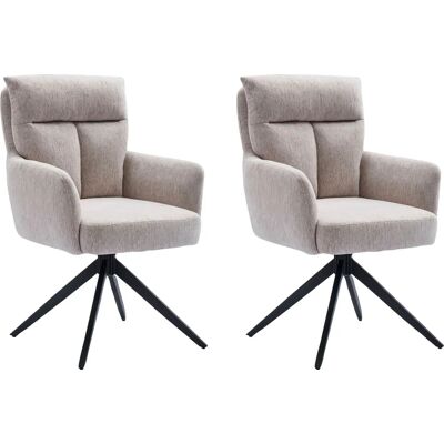 HOME AFFAIRE Monaco Esszimmerstuhl - Modern, 2er Set, Schwarz + Metallrahmen HOME AFFAIRE Monaco Esszimmerstuhl - Modern, 2er Set, Schwarz + Metallrahmen