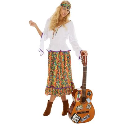 TecTake GmbH Lady Love & Peace Costume - Bunt, XXL - Costumes TecTake GmbH Lady Love & Peace Costume - Bunt, XXL - Costumes